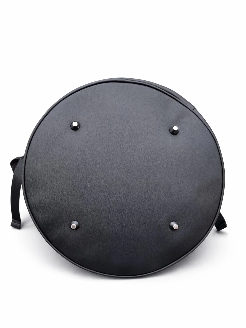 Versace Blue and Black Canvas & Leather Drawstring Backpack